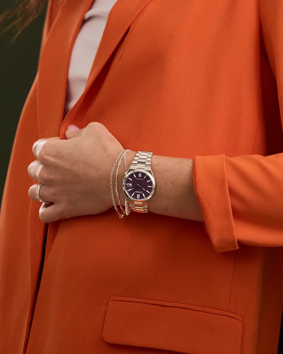 CITIZEN TSUYOSA 37mm パープル TSUYOSA 37mm Purple Dial Stainless Steel Bracelet NJ0200-50W